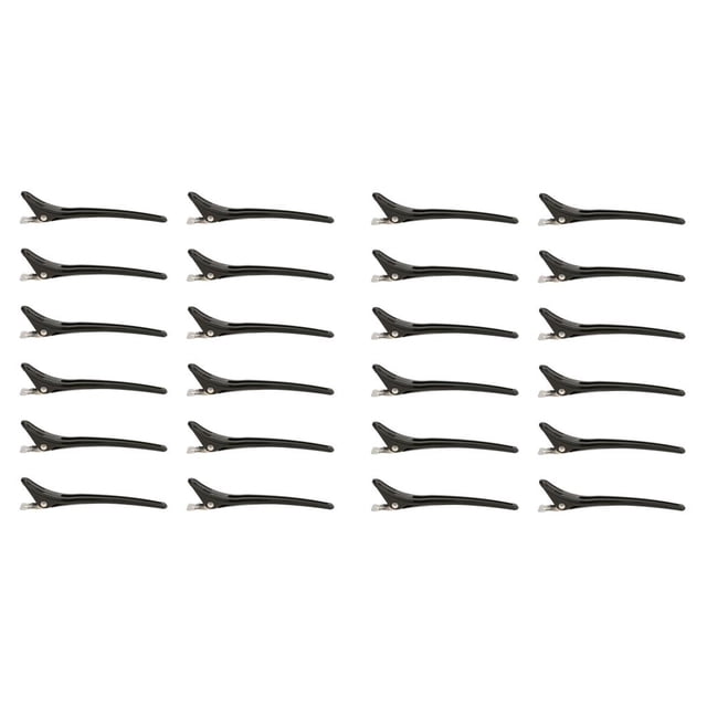 24 Piezas de Pinzas para El Cabello de de , Horquillas de Plástico de para Peluquería, Negro