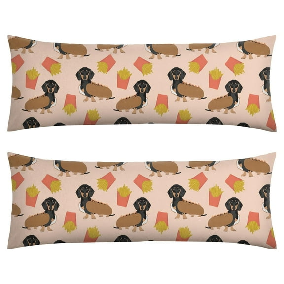 Dog Lover's Body Pillow Cover - Soft & Breathable, Hidden Zipper, 20"x54", Cute Puppy & Floral Print - Perfect Gift for Pet Lovers, Side Sleepers & Dog Themed Decor