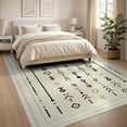 thumbnail image 3 of ODIKA Alfombras Boho Minimalist Symbols Dotted Frame Para Habitacion Non-Slip Chair-Friendly for Dining Room, Large Office, Lounge, 3 of 7