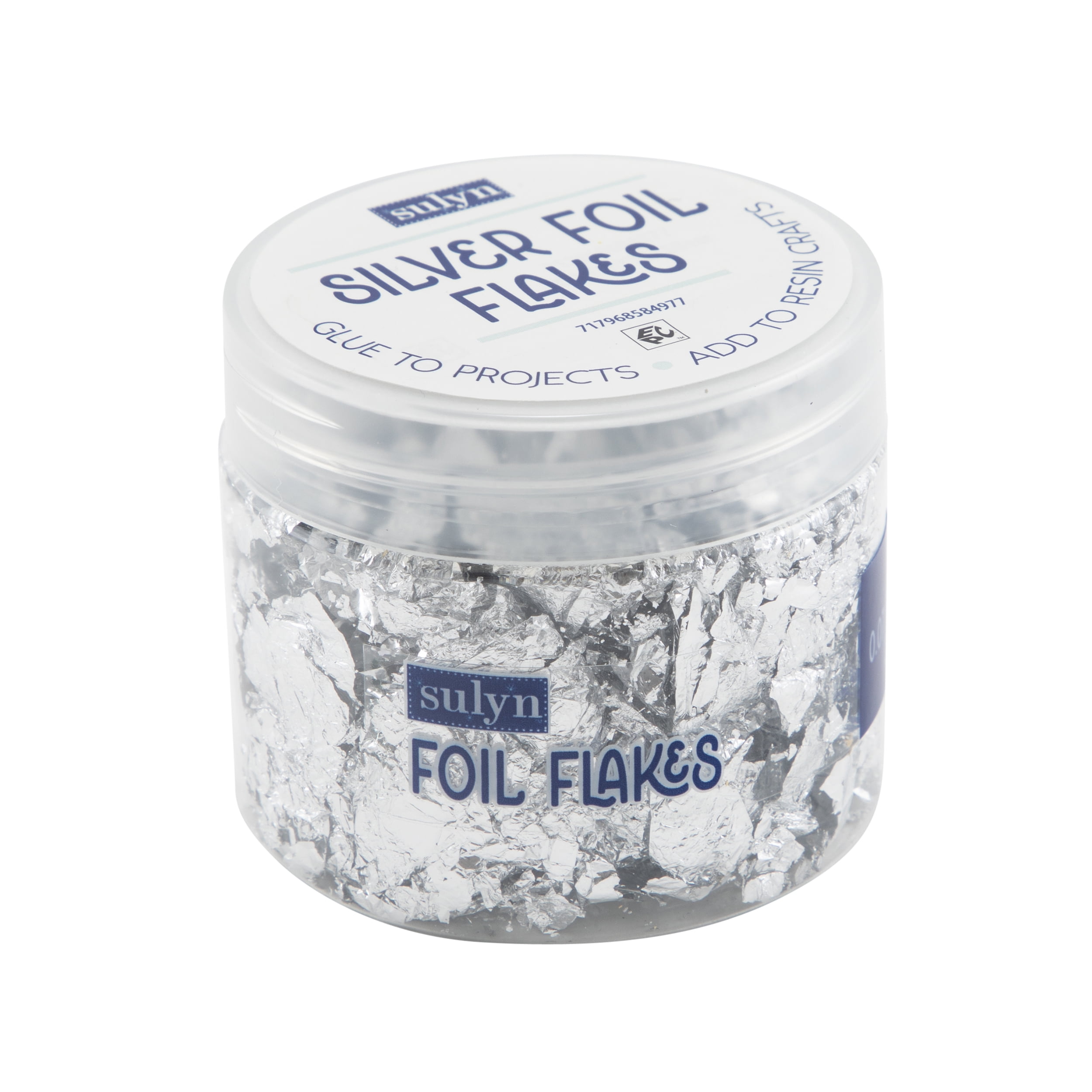 (3 pack) Sulyn 0.07 oz Foil Flakes- Silver, Plastic Container