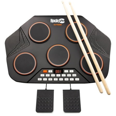 RockJam Tabletop 5 Pad Electronic MIDI Bluetooth Drum Kit