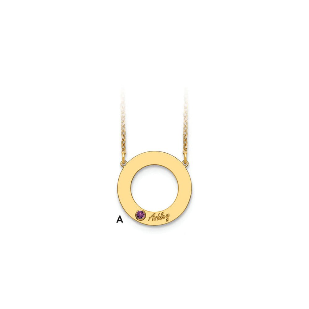 small circle and oblong gold and pearl charm with lobster claw closure. Gold chain link necklace with a cream crystal