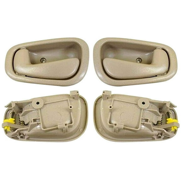 Interior Tan Beige Door Handle for 1998-2002 Toyota Corolla, 1998-2002 Chevy Prizm Inside Door Handles-4PK, Front or Rear