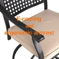 thumbnail image 7 of MF Studio 7 Piece Patio Dining Set with 6 Dining Chairs and 1 Metal Dining Table, Black, 7 of 7
