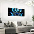 thumbnail image 3 of Hieng Kids Gaming Canvas Wall Hieng for Living Room Bedroom Blue Gamer Picture Wall Decor for Bathroom Game Console Kids Boys Girls Hiengwork Posters Game Room Decor Painting, 3 of 6