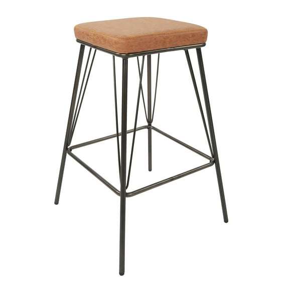 OSP Home Furnishings Mayson 26" Counter Stool in Sand with industrial steel Base 2/CTN