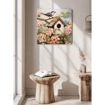 thumbnail image 5 of Wall Art Prints, Retro Birdhouse Framed Canvas Prints for Bedroom Living Room Bathroom Office, Pink Spring Floral Birds Vintage Gallery Wrap Wall Art Poster for Gifts Home Decor 12"x12", 5 of 9
