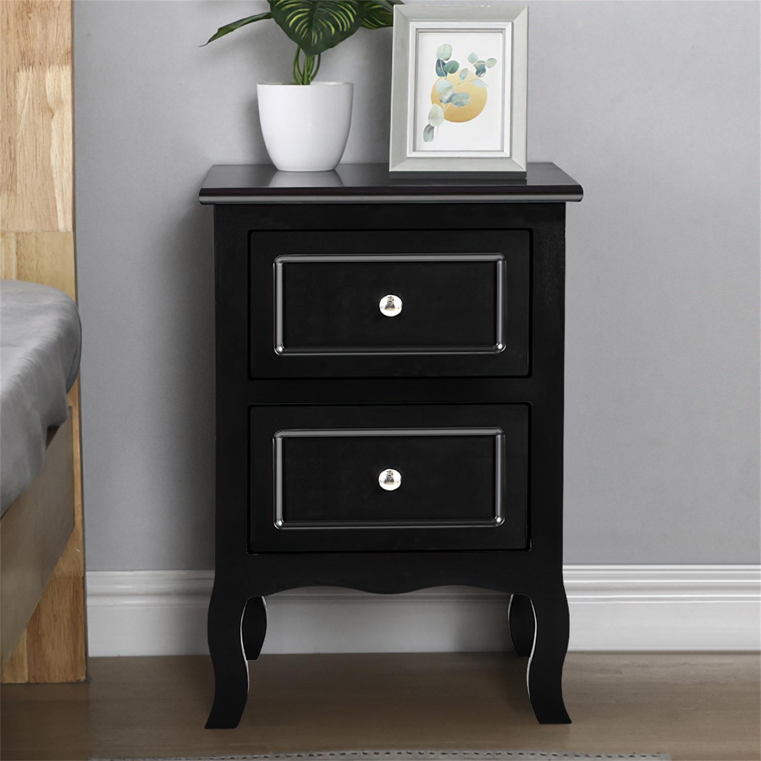 Veryke Nightstand Set Of 2 For Bedroom, Modern End Table With 2 Drawer ...