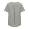 thumbnail image 6 of WCJM Women's Mock Neck Shirts, Short Sleeve Turtleneck Tops Women's Short Sleeve T-Shirt Women's Summer Short Sleeve Solid Casual Loose Linen Tops, 6 of 7