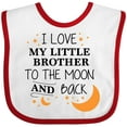 thumbnail image 3 of Inktastic I Love My Little Brother to the Moon and Back Boys or Girls Baby Bib, 3 of 4