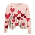 thumbnail image 4 of Cute Valentines Sweatshirts for Women, Heart Print Sweatshirts, Womens Long Sleeve Sweatshirts Casual Round Neck Pullover Tops Valentine's Day Long Sleeved Fashionable Printed Sweatshirt, 4 of 4