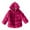 Hot Pink, variant on Lkhaha Girls Jacket Solid Color Warm Hooded Fashion Size 2-3 Years