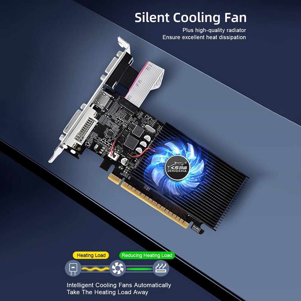 Sorven computer graphics cards GT730 Graphics Card 4GB/DDR3/128bit Memory 700MHz Core Frequency Compatible with VGA+DVI+ Ports for Office Game