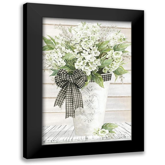 Jacobs, Cindy 11x14 Black Modern Framed Museum Art Print Titled - White Hydrangeas