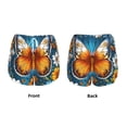 thumbnail image 3 of Gukieu Spring Butterfly Flowers Print Women's Sports Shorts with Drawstring Elastic Waistband for Running, Yoga, Fitness-XX-Large, 3 of 7