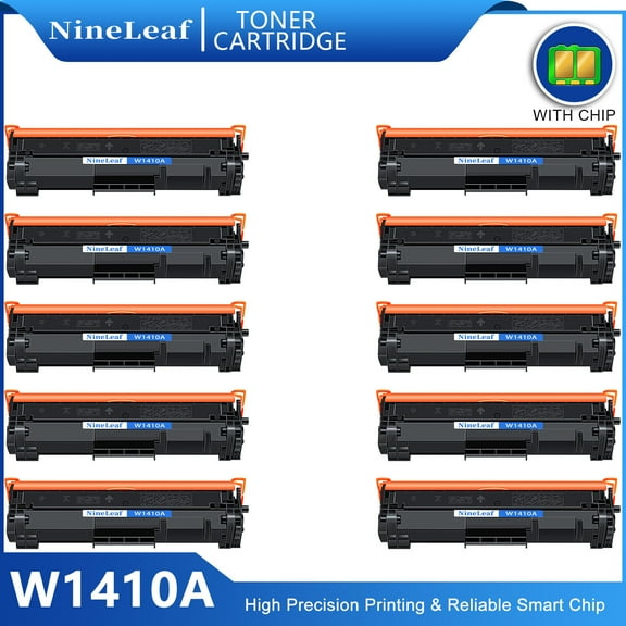 NineLeaf W1410A with Chip Compatible Toner Cartridge Replacement for HP 141A Toner Cartridge to use for Laser Jet MFP M140w M139w M110w(10 Pack)