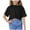 Black, variant on Besolor Girls Summer Crop Tops Crewneck Short Sleeve Shirts Casual Loose Solid Color Basic Tees for Kids 5-15 Years