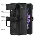 thumbnail image 2 of Case for Samsung Galaxy Z Flip4 with Rotated Ring Holder Bracket Slide Lens Camera Cover, Rugged Heavy Duty Magnetic Hinge Protection Shockproof Case for Samsung Galaxy Z Flip4,Black, 2 of 8