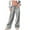 Gray, variant on Women's Summer Fashion Pants High-Waisted Elastic Lace-Up Casual Solid Color Wide-Leg Yoga Light Blue Athletic Pants for Workout (S)Spring And Fall Wear