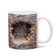 thumbnail image 1 of Taza de cerámica con efecto 3D, creativa, minimalista, con relleno de agua, color blanco, 1 of 5