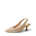 thumbnail image 6 of DREAM PAIRS Women’s Closed Toe Kitten Heels Pointed Toe Slingback Low Heels Dress Bridal Wedding Pumps Shoes, 6 of 6