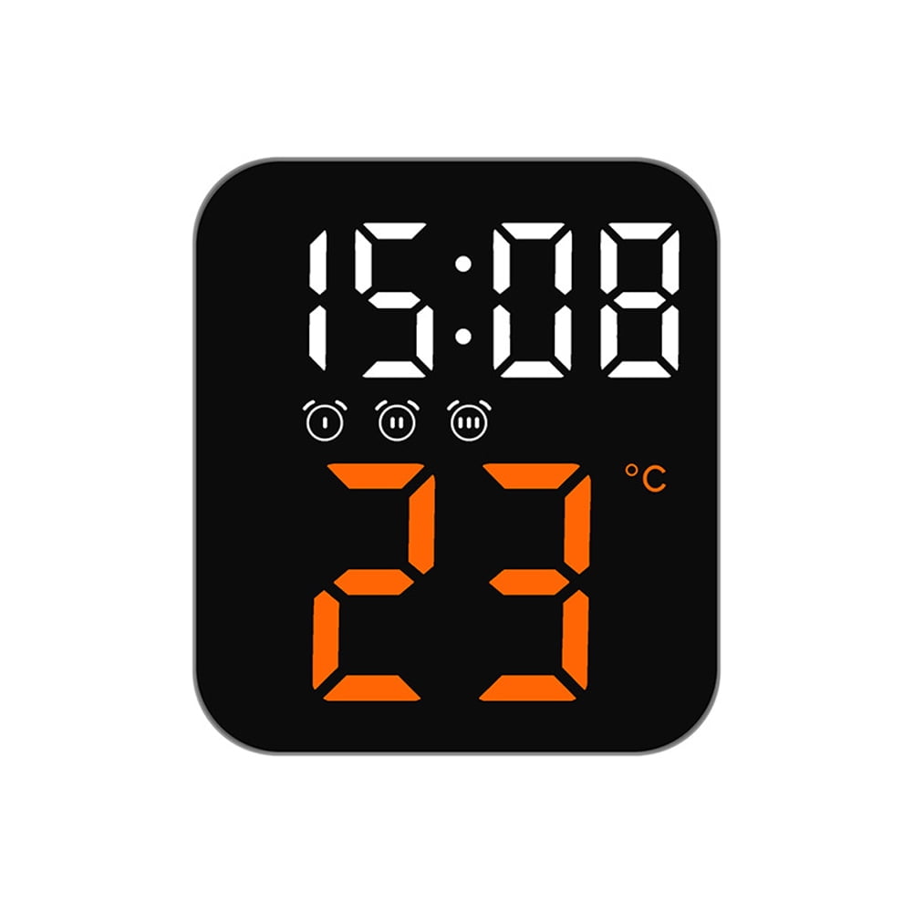 HiMiss LED Electronic Digital Alarm Clock with Temperature Time Date