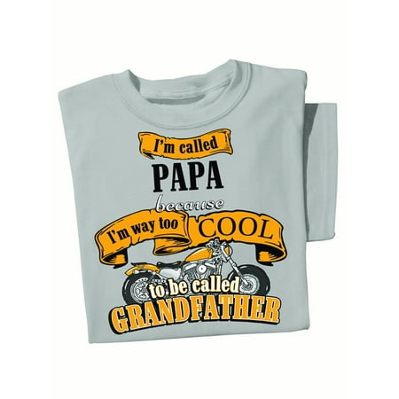 - Mens Way Too Cool Grandfather Novelty Tee, X-Large, Natural