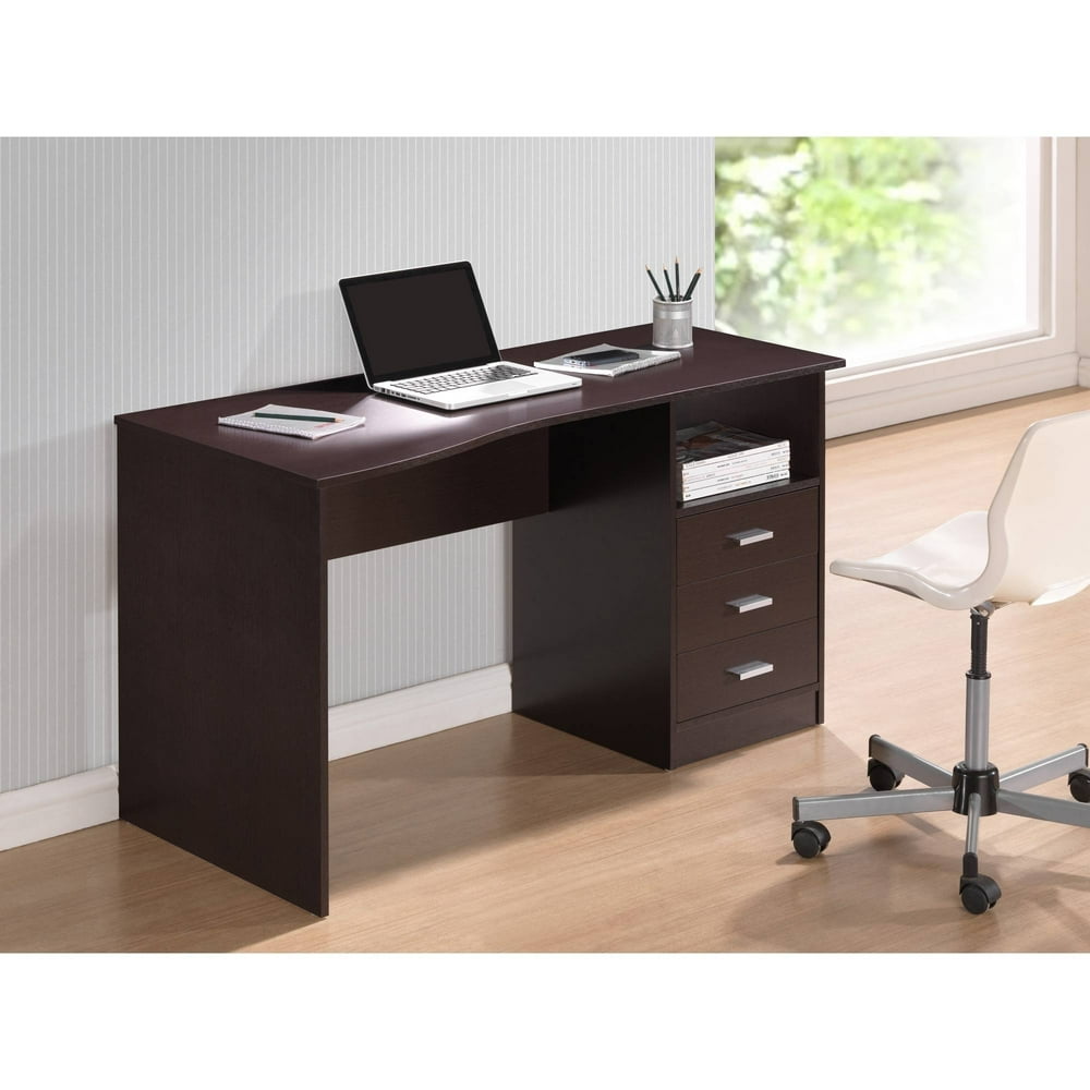 Techni Mobili Classic Computer Desk with Drawers, Wenge (RTA8404WN