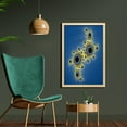 thumbnail image 2 of Fractal Wall Art with Frame, Floral Spiral Unusual Contemporary Pattern with Rotary Display, Printed Fabric Poster for Bathroom Living Room, 23" x 35", Yellow Violet Blue, by Ambesonne, 2 of 2