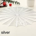thumbnail image 5 of Lace Spider Web Tablecloth 15 Inch Halloween Centerpiece Round Table Decoration Silver YIWEI, 5 of 8