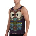 thumbnail image 2 of Haiem Boho Owl Men Workout Tank Top Gym Bodybuilding Sleeveless Muscle T Shirts Athletic Tank Breathable Workout Shirt-Small, 2 of 9