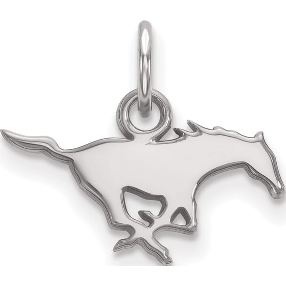 14K White Gold 14Kw Logoart Southern Methodist University Xs Pendant (14 X 16) Made In United States 4w001smu