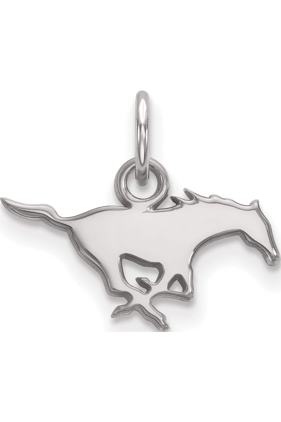10K White Gold 10Kw Logoart Southern Methodist University Xs Pendant (14 X 16) Made In United States 1w001smu