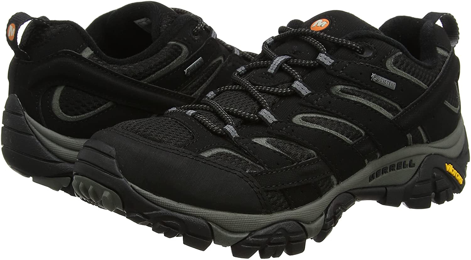 Merrell Men's Moab 2 GTX Low Rise Hiking Boots, Black/Black, 10 M 