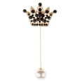 thumbnail image 2 of Broche de solapa Zulema corona elegante con adorno de perlas de imitación, 2 of 8