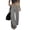 Gray-sweatpants for women, variant on Cotton Linen Wide Leg Pants for Women Pleated High Waist Casual Trousers Solid Color Sweatpants with Pockets