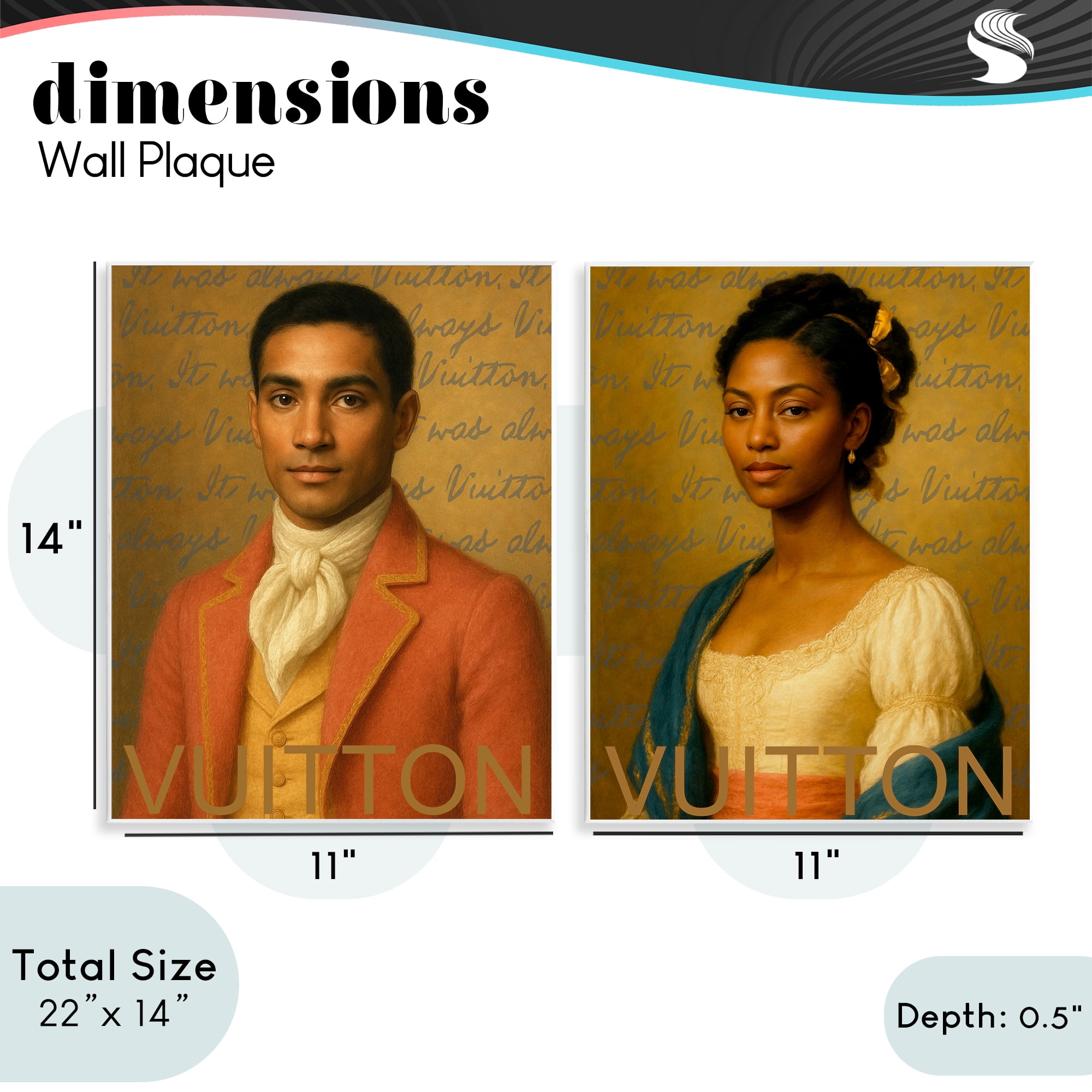 Stupell Industries Vintage Fashion Pair 2 Piece Wall Plaque Art Set, design by Grotto Studios