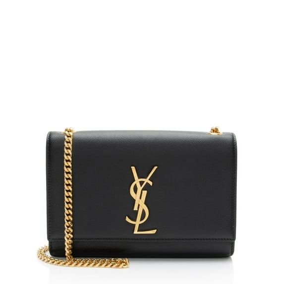 Pre-Owned Saint Laurent Grain de Poudre Monogram Kate Small Shoulder Bag