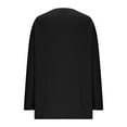 thumbnail image 5 of Htigea Womens Oversized Long Sleeve Tops Cotton V-Neck Shirts Casual Loose Fit Tunic Tee Fall Basic Pullover Tshirts Black S, 5 of 8