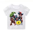 thumbnail image 3 of 2 3 4 5 6 7 8 9 Camisetas de niño de Marvel Avengers con nombre personalizado, ropa de verano para cumpleaños para niños, ropa de fiesta de cumpleaños de superhéroes, camiseta para bebé, 3 of 5
