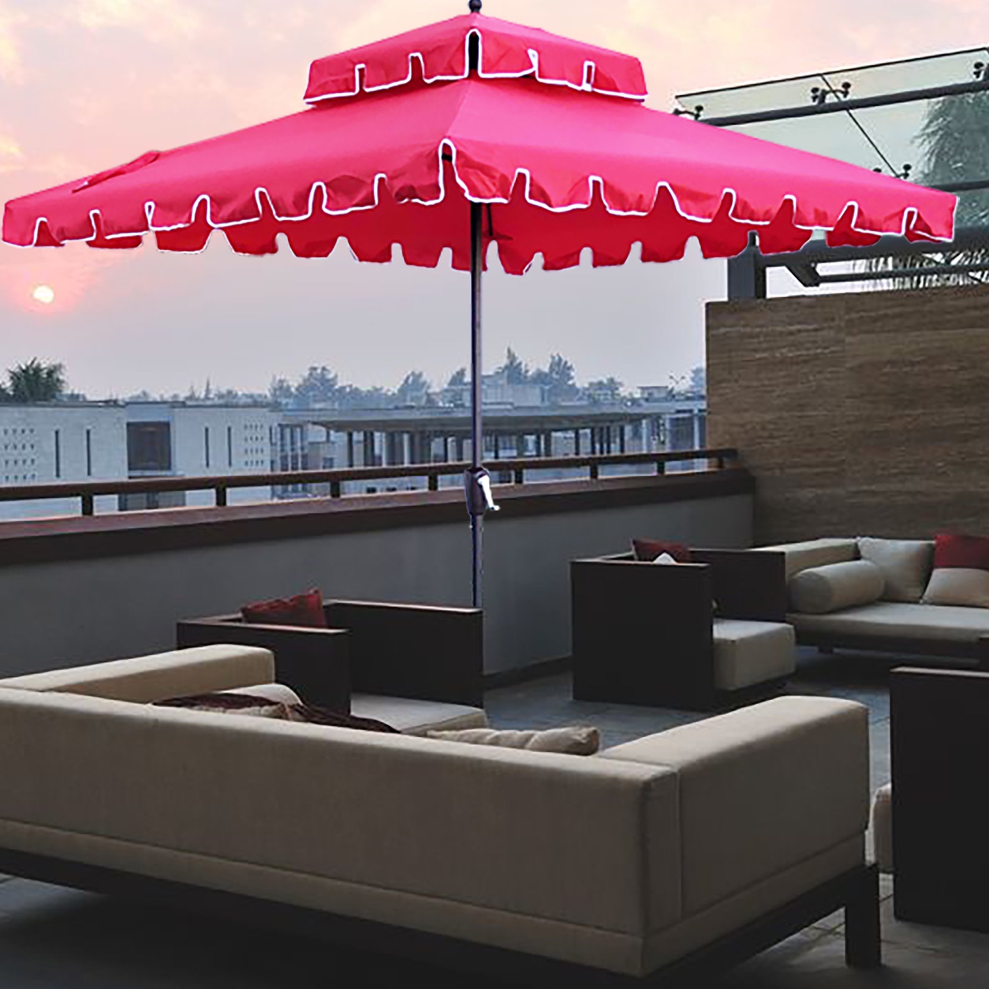 Abble 7 Square Beach Umbrella Walmart Com Walmart Com