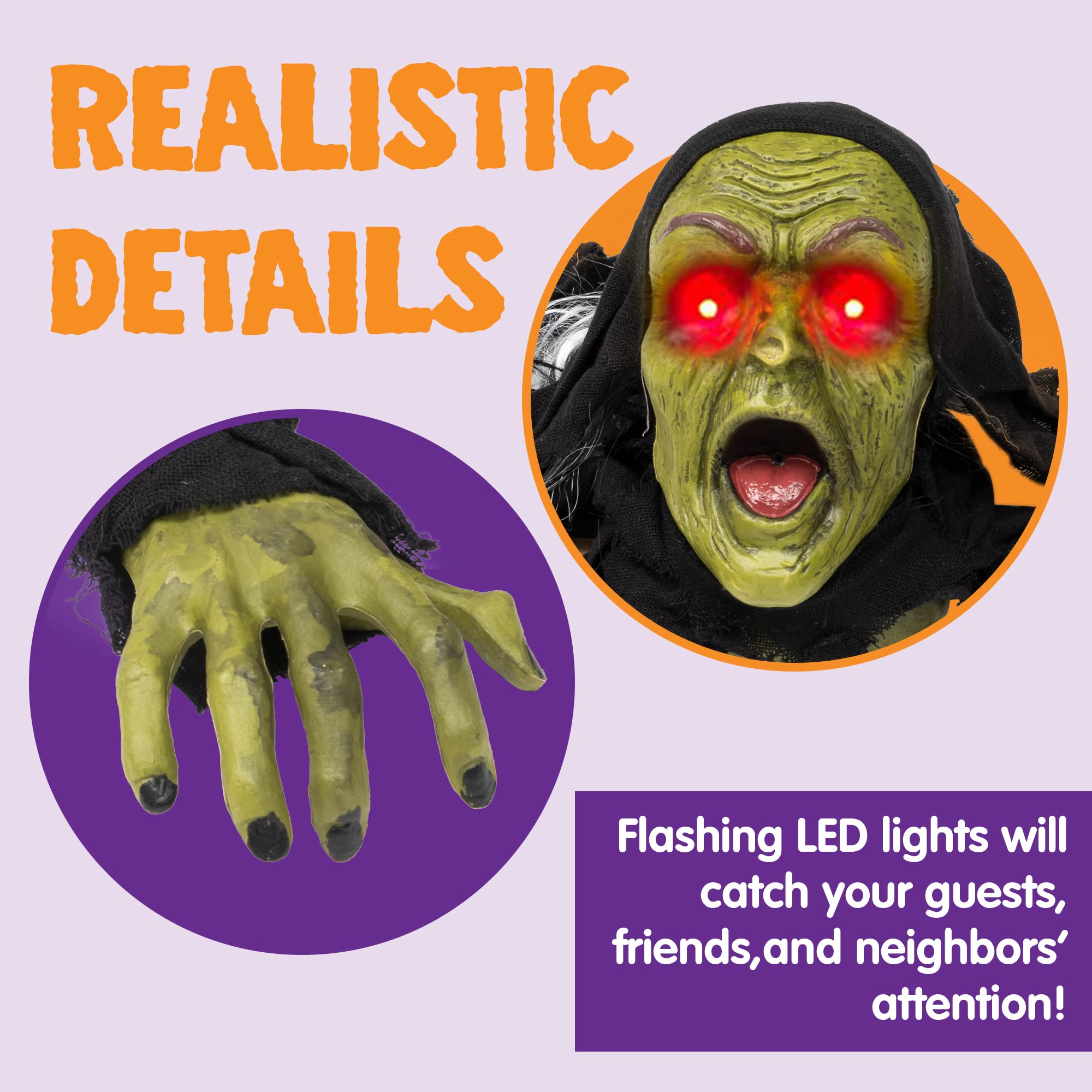 Joyfy 35" Zombie Groundbreaker Halloween Yard Decoration photo 5