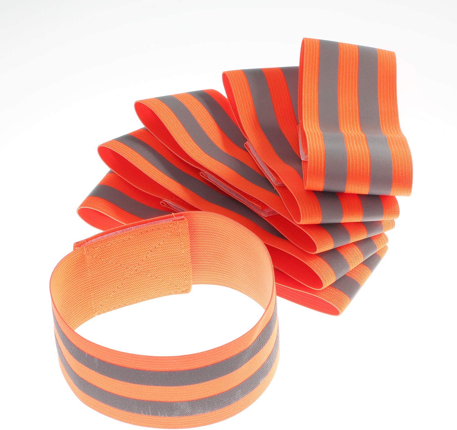 6X Brassards Réfléchissants Élastique, Bande Réflecteur De