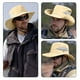 thumbnail image 1 of Gorro de visera de protección solar unisex | Sombrero de sol de pesca, senderismo, viaje de poliéster transpirable | Ajustable Plegable Wide Brim | Protección UV para exteriores | Caqui, Azul, 1 of 6