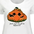 thumbnail image 4 of Inktastic Never Too Old for Halloween Pumpkin Women's Plus Size T-Shirt, 4 of 5