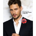 thumbnail image 3 of Vittorio Vico Mens Formal Two-Tone Flower Lapel Pin: Flower Pin Suit Accessories Pins for Suit or Tuxedo, 3 of 7