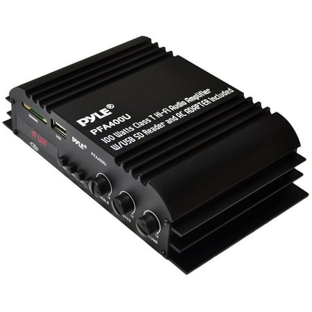 Pyle 100 Watt Class T Hi Fi Audio Amplifier With Usb Flash And Sd
