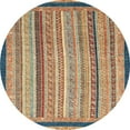 thumbnail image 1 of Ahgly Company Indoor Round Abstract Chestnut Brown Oriental Area Rugs, 4' Round, 1 of 6