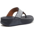thumbnail image 3 of FitFlop Lulu Glitter Splash Women's Toe Post Sandals in Navy Size 7, 3 of 6