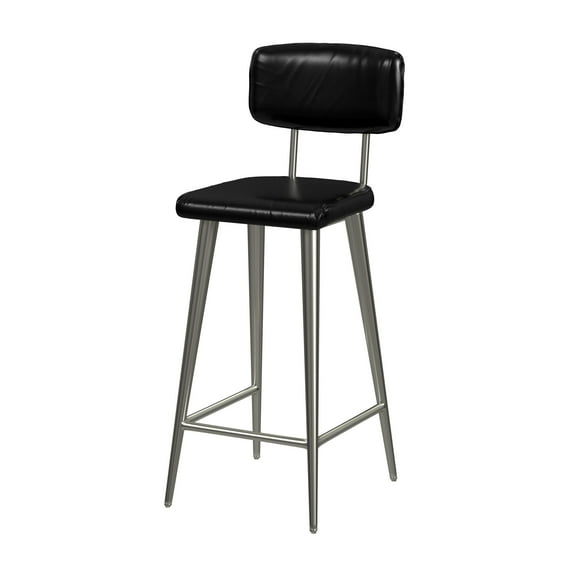 Butler Specialty Company Saddle Leather Rectangular 26" Counter Stool - Black